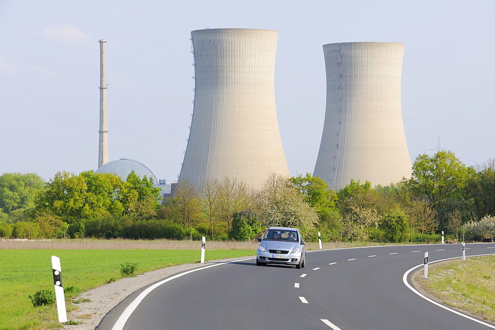 Nuclear power plant Grafenrheinfeld, out of service, Grafenrheinfeld, Lower Franconia, Franconia, Bavaria, Germany, Europe