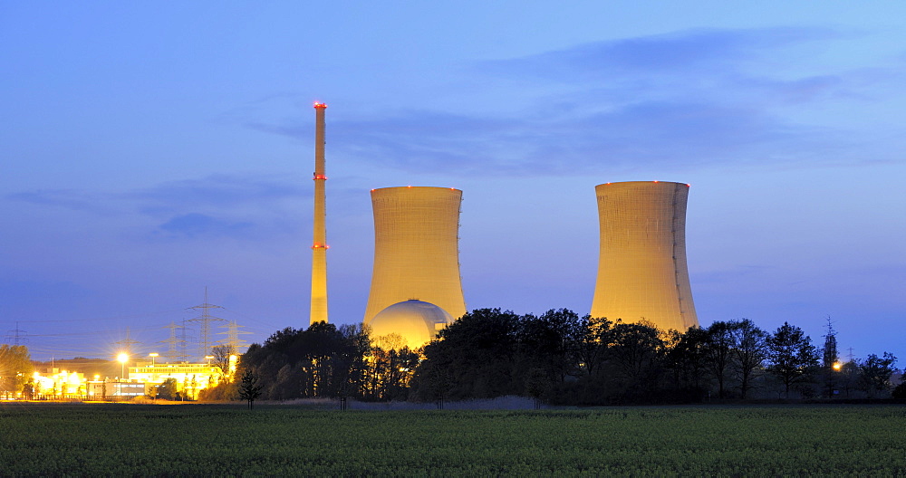 Grafenrheinfeld Nuclear Power Station, out of service, Grafenrheinfeld, Lower Franconia, Franconia, Bavaria, Germany, Europe