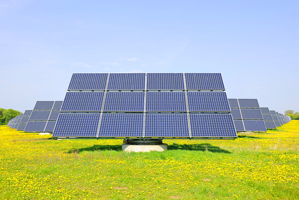 Solar Park, outdoor photovoltaic plant, solar modules, solar power plant