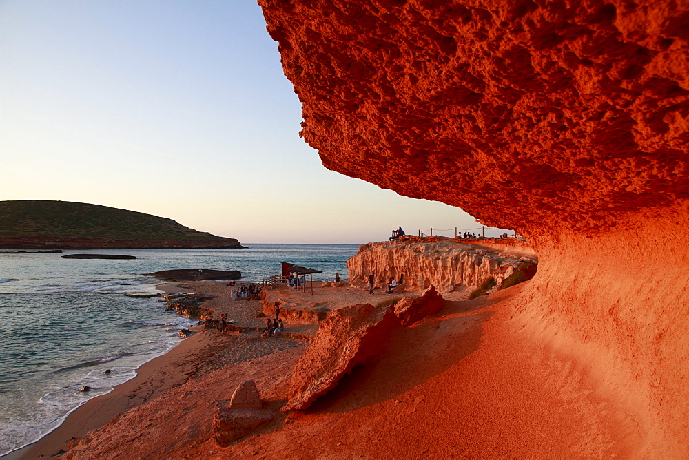 Sunset at Cala Conta, Platges de Comte beach, Ibiza, Spain, Europe