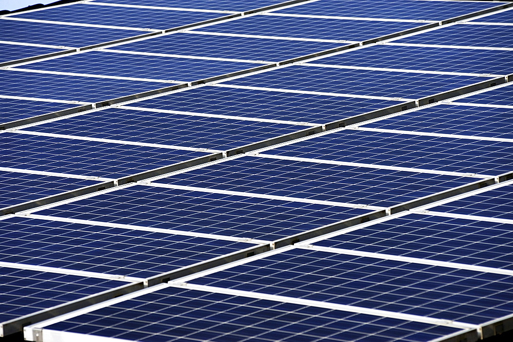 Solar panels on the roof of a house