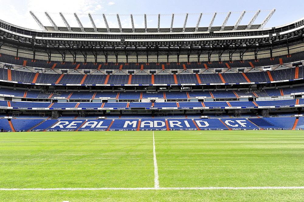 West stand, Estadio Santiago Bernabeu soccer stadium of the Spanish football club Real Madrid, 80, 354 seats, Madrid, Spain, Europe