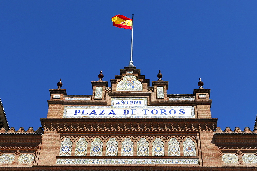 Facade, entrance, Plaza de Toros Las Ventas bullring, arena, Madrid, Spain, Europe