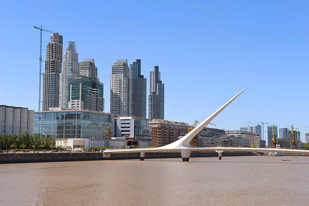 Puente de la Mujer, WomenÃ­s Bridge, Puerto Madero, Buenos Aires, Argentina, South America