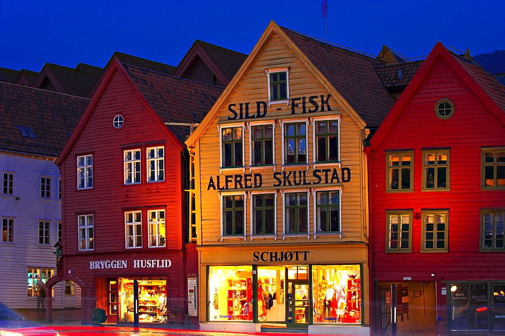 Bryggen or Tyskebryggen, Hanseatic Quarter, UNESCO World Heritage Site, Bergen, Hordaland, Norway, Scandinavia, Northern Europe, PublicGround