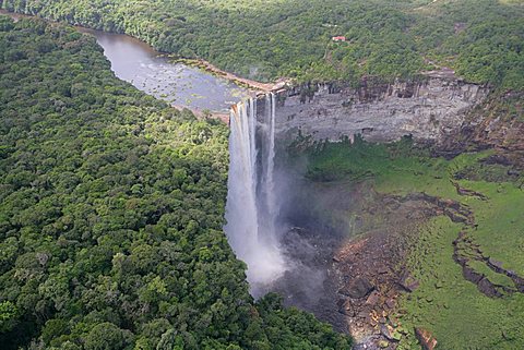 Aerial shot, Kaieteur Waterfalls, Potaro National Park, Guyana, South America