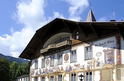 Birthplace of Ludwig Thoma in Oberammergau, Upper Bavaria, Bavaria, Germany, Europe