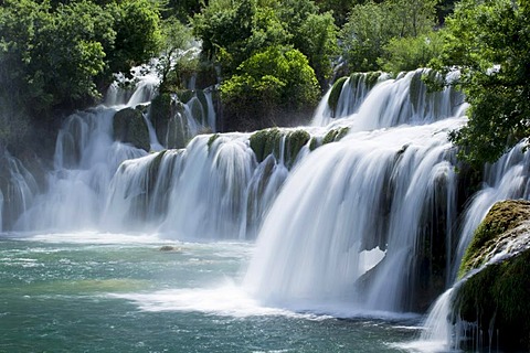 Waterfall Skradinski buk in Krka National Park, Dalmatia, Croatia, Europe