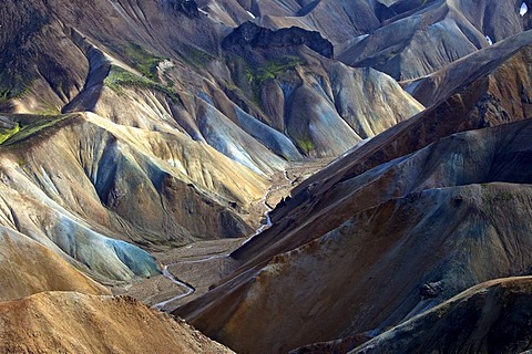 Colourful rhyolite mountains of Landmannalaugar, Iceland, Europe