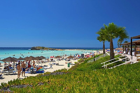 Beach, Nissi Beach in Ayia Napa, Southern Cyprus, Cyprus