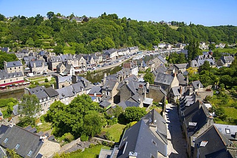 View from the Viaduct, Dinan, Brittany, France, Europe