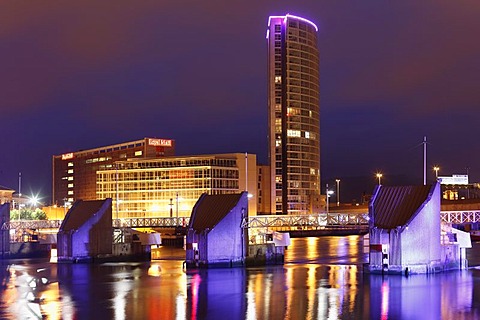 Obel Tower, Lagan Weir, Belfast, Northern Ireland, Ireland, Great Britain, Europe, PublicGround