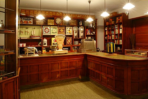 General store from the 1950s, Museum for Industrial Culture, Aeussere Sulzbacher Strasse 60-62, Nuremberg, Middle Franconia, Bavaria, Germany, Europe