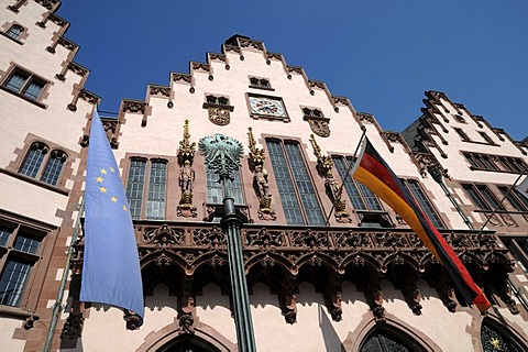 Roemer city hall, Roemerberg square, Frankfurt am Main, Hesse, Germany, Europe