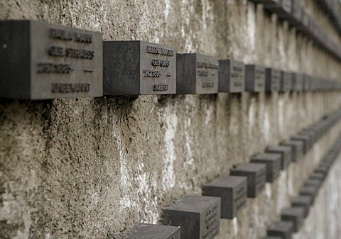 Memorial plaques for Jewish citizens, Jewish Cemetery, Frankfurt am Main, Hesse, Germany, Europe