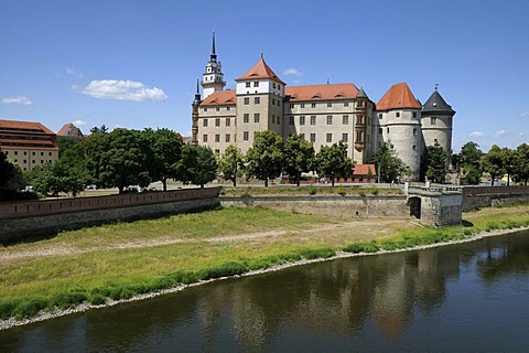 Schloss Hartenfels castle, Torgau, Saxony, Germany, Europe