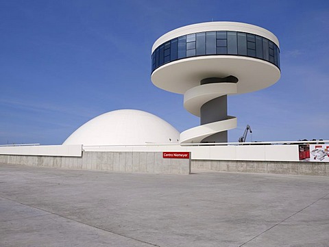 oscar Niemeyer International Cultural Centre, Centro de Cultura Internacional oscar Niemeyer, Aviles, Asturias, northern Spain, Europe