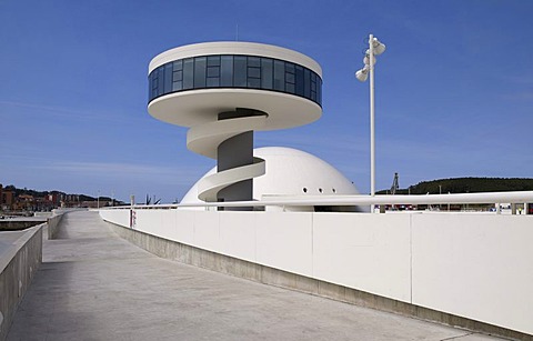 oscar Niemeyer International Cultural Centre, Centro de Cultura Internacional oscar Niemeyer, Aviles, Asturias, northern Spain, Europe