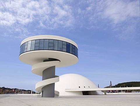 oscar Niemeyer International Cultural Centre, Centro de Cultura Internacional oscar Niemeyer, Aviles, Asturias, northern Spain, Europe