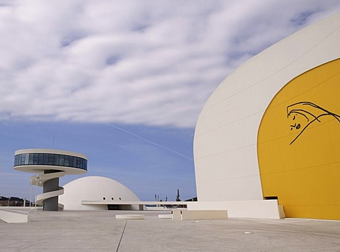 oscar Niemeyer International Cultural Centre, Centro de Cultura Internacional oscar Niemeyer, Aviles, Asturias, northern Spain, Europe