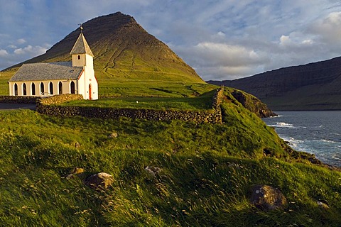 Church, Viï£¿areiï£¿i, Viï£¿oy, Faroe Islands, North Atlantic