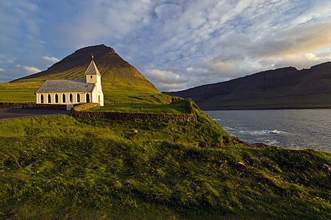 Church, Viï£¿areiï£¿i, Viï£¿oy, Faroe Islands, North Atlantic