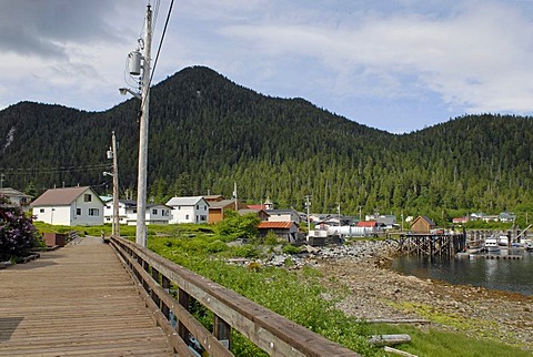 First Nation village of the Gitga'ata people, Hartley Bay, British Columbia, Canada, North America