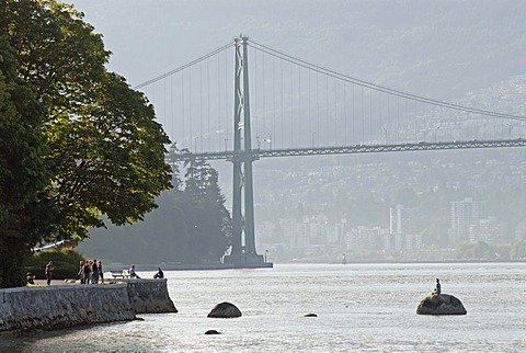 Vancouver Bridge as seen from Stanley Park, Vancouver, British Columbia, Canada, North America