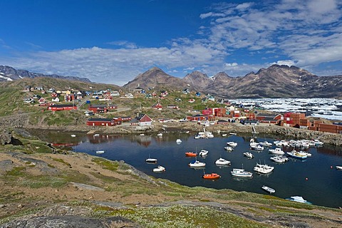 Port, Tasiilaq, also known as Ammassalik, East Greenland, Greenland