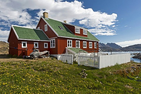 Red house, Tasiilaq, also known as Ammassalik, East Greenland, Greenland