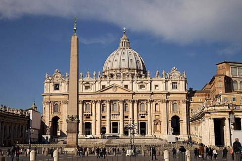 St. Peter's Square and St. Peter's Basilica, Rome, Italy, Europe