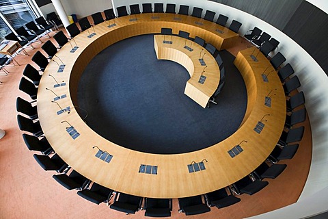 Deutscher Bundestag, German parliement, empty assembly chamber of the agricultural policy committee in Paul-Loebe-Haus, Berlin, Germany, Europe