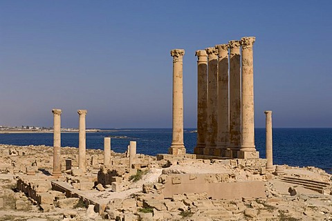 Sabratha, Sabratah or Siburata Roman site, UNESCO World Heritage Site, Tripolitania, Libya, North Africa