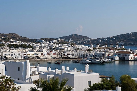Harbour, Mykonos Town or Chora, Mykonos, Cyclades, Greece, Europe