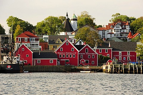 The harbor and the houses of Lunenburg, UNESCO World Heritags Site, Nova Scotia, Canada