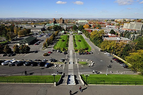 View from Oratoire Saint-Joseph du Mont-Royal, St. Joseph's Oratory, towards the city, Montreal, Quebec, Canada