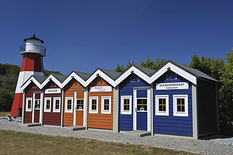 Fisherman's cottages in the Open Air Museum, Helgoland, Schleswig-Holstein, Germany, Europe