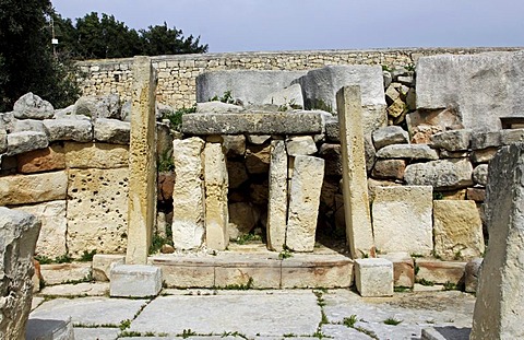 Neolithic megalithic temple, Tarxien Temples, UNESCO World Heritage Site, Paola, Malta, Europe