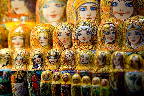 Matryoshka dolls on sale in Prague, Czech Republic, Europe