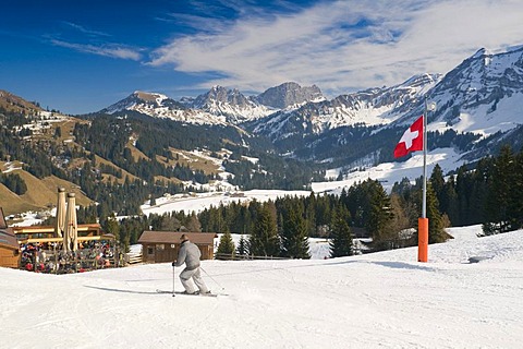 Soerenberg in winter, Bernese Oberland, Switzerland, Europe