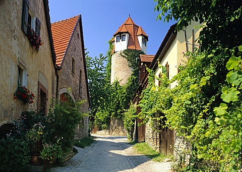 City tower, Sulzfeld am Main, Lower Franconia, Bavaria, Germany, Europe