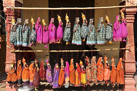 Puppets of a puppeteer, Jaipur, Rajasthan, North India, India, South Asia, Asia