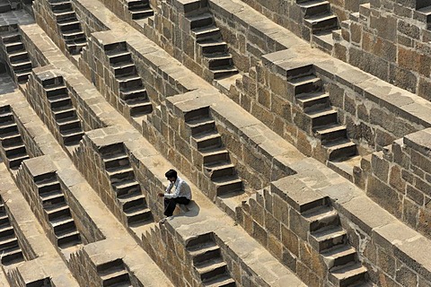 Chand Baori stepwell, Abhaneri, at Jaipur, Rajasthan, North India, India, South Asia, Asia