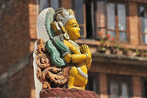 Hindu statue, Durbar Square, Kathmandu, Nepal, Asia