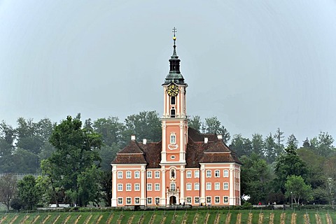 Wallfahrtskirche Birnau Baroque pilgrimage church, monastery, basilica, Birnau, Lake Constance, Baden-Wuerttemberg, Germany, Europe