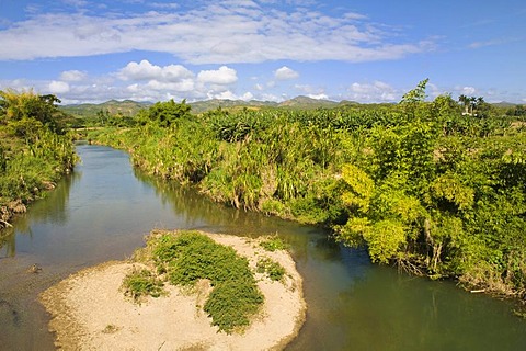 Landscape of the Valle de los Ingenios, Valley of the sugar refineries, Trinidad, Unesco World Heritage Site, Sancti Spiritus Province, Cuba, Central America