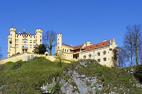 Schloss Hohenschwangau Castle, Schwangau, East Allgaeu, Allgaeu, Swabia, Bavaria, Germany, Europe