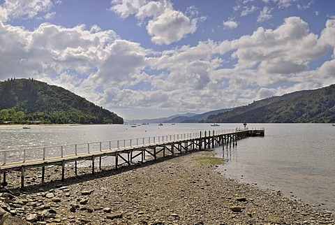 Tirimoana Jetty, Queen Charlotte Sound, Marlborough Sounds, South Island, New Zealand