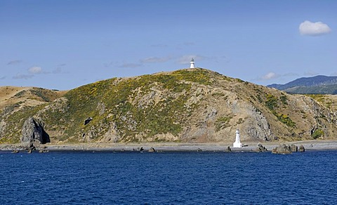 Baring Head with lighthouses, Wellington, North Island, New Zealand