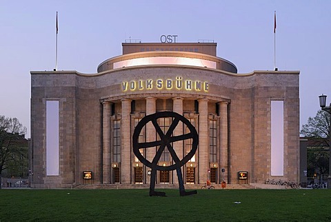 Volksbuehne am Rosa-Luxemburg-Platz theatre after its renovation in 2010, Rosa-Luxemburg-Platz square, Mitte district, Berlin, Germany, Europe